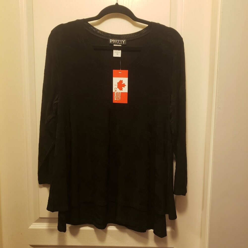 Pretty Woman LS Double Tee - NWT